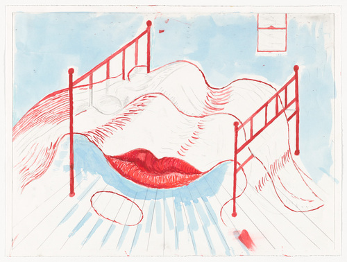 Louise Bourgeois. Le Lit, Gros &Eacute;dredon, Bleu. 1997