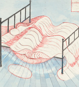 Louise Bourgeois. Le Lit, Gros &Eacute;dredon, Bleu. 1997