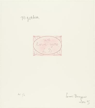 Louise Bourgeois. Untitled, plate 1 of 6, from the portfolio, Together. 2005
