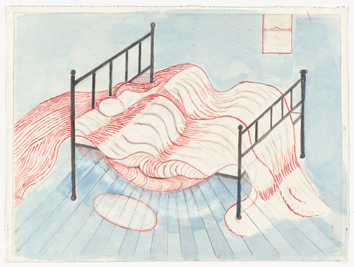 Louise Bourgeois. Le Lit, Gros &Eacute;dredon, Bleu. 1997