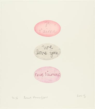 Louise Bourgeois. Untitled, plate 5 of 6, from the portfolio, Together. 2005
