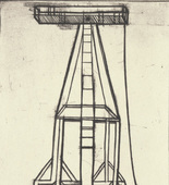 Louise Bourgeois. Plate 5 of 11, from the illustrated book, He Disappeared into Complete Silence, second edition. 1995
