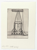 Louise Bourgeois. Plate 5 of 11, from the illustrated book, He Disappeared into Complete Silence, second edition. 1995