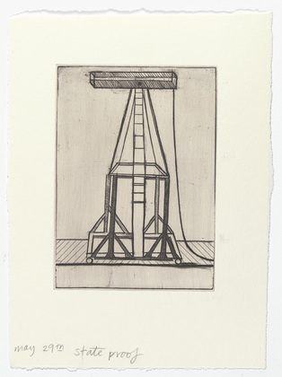 Louise Bourgeois. Plate 5 of 11, from the illustrated book, He Disappeared into Complete Silence, second edition. 1995