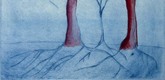 Louise Bourgeois. Untitled (Three Trees), in Les Arbres (4), from the editioned series of portfolios, Les Arbres (1-6). 2004