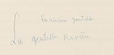 Louise Bourgeois. Untitled, no. 21 of 30 in La Rivi&egrave;re Gentille (set 3), from the series of installation sets (1-3). 2007
