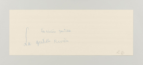 Louise Bourgeois. Untitled, no. 21 of 30 in La Rivi&egrave;re Gentille (set 3), from the series of installation sets (1-3). 2007