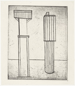 Louise Bourgeois. Plate 2 of 11, from the illustrated book, He Disappeared into Complete Silence, second edition. 1995