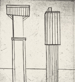 Louise Bourgeois. Plate 2 of 11, from the illustrated book, He Disappeared into Complete Silence, second edition. 1995