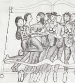 Louise Bourgeois. Eight in Bed. 1998