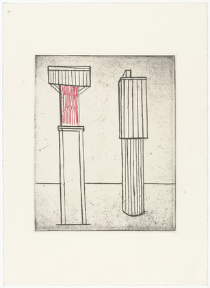 Louise Bourgeois. Plate 2 of 11, from the illustrated book, He Disappeared into Complete Silence, second edition. 1995