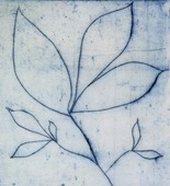 Louise Bourgeois. Untitled (Branch with Three Leaves and Two Offshoots), in Les Arbres (5), from the editioned series of portfolios, Les Arbres (1-6). 2004