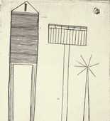Louise Bourgeois. Plate 6 of 11, from the illustrated book, He Disappeared into Complete Silence, second edition. 1995