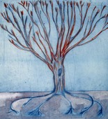 Louise Bourgeois. Untitled (Wide Tree), in Les Arbres (5), from the editioned series of portfolios, Les Arbres (1-6). 2004