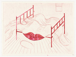 Louise Bourgeois. Le Lit, Gros &Eacute;dredon, Bleu. 1997