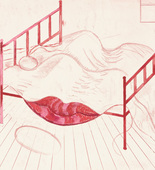Louise Bourgeois. Le Lit, Gros &Eacute;dredon, Bleu. 1997