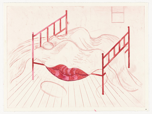 Louise Bourgeois. Le Lit, Gros &Eacute;dredon, Bleu. 1997