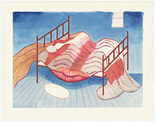 Louise Bourgeois. Le Lit, Gros &Eacute;dredon, Bleu. 1997