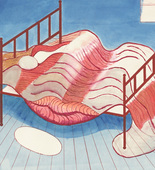 Louise Bourgeois. Le Lit, Gros &Eacute;dredon, Bleu. 1997