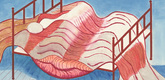 Louise Bourgeois. Le Lit, Gros &Eacute;dredon, Bleu. 1997