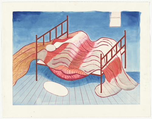 Louise Bourgeois. Le Lit, Gros &Eacute;dredon, Bleu. 1997