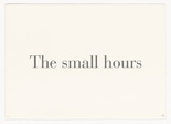 Louise Bourgeois. The Small Hours, no. 2 of 9, component B, from the series, What Is the Shape of This Problem? 1999
