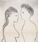 Louise Bourgeois. Louise and Robert, plate 4 of 24, from the series, Self Portrait. 2009
