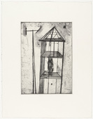 Louise Bourgeois. Plate 4 of 11, from the illustrated book, He Disappeared into Complete Silence, second edition. 1995