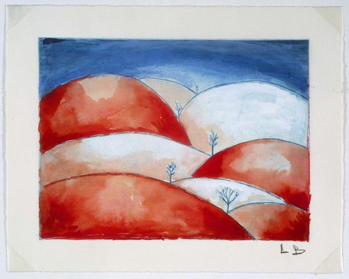 Louise Bourgeois. Untitled (Hills), in Les Arbres (6), from the editioned series of portfolios, Les Arbres (1-6). 2004