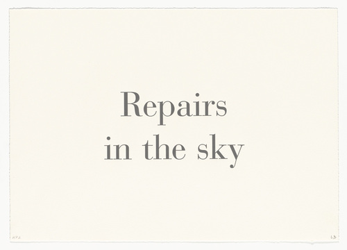 Louise Bourgeois. Repairs in the Sky, no. 3 of 9, component B, from the series, What Is the Shape of This Problem? 1999
