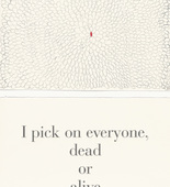 Louise Bourgeois. I Pick on Everyone, Dead or Alive, no. 4 of 9, from the series, What Is the Shape of This Problem? 1999