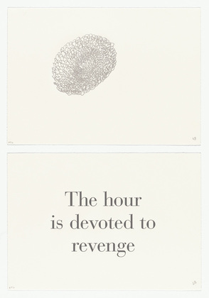 Louise Bourgeois. The Hour Is Devoted to Revenge, no. 7 of 9, from the series, What Is the Shape of This Problem? 1999