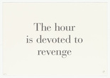 Louise Bourgeois. The Hour Is Devoted to Revenge, no. 7 of 9, component B, from the series, What Is the Shape of This Problem? 1999