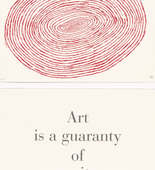 Louise Bourgeois. Art Is a Guaranty of Sanity, no. 9 of 9, from the series, What Is the Shape of This Problem? 1999