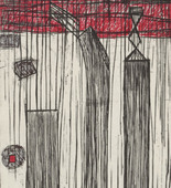 Louise Bourgeois. Plate 9 of 9, from the illustrated book, He Disappeared into Complete Silence, second edition. 1995