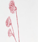 Louise Bourgeois. Red ball point pen and ink on envelope drawing for print #4 for Homely Girl, A Life. 1991