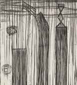 Louise Bourgeois. Plate 9 of 9, from the illustrated book, He Disappeared into Complete Silence, second edition. 1995