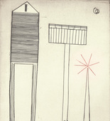 Louise Bourgeois. Plate 6 of 11, from the illustrated book, He Disappeared into Complete Silence, second edition. 1995-2003