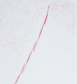 Louise Bourgeois. Red ball point pen and ink on envelope drawing for print #10 for Homely Girl, A Life. 1991