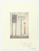 Louise Bourgeois. Plate 6 of 11, from the illustrated book, He Disappeared into Complete Silence, second edition. 1995-2003