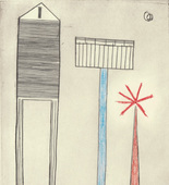 Louise Bourgeois. Plate 6 of 11, from the illustrated book, He Disappeared into Complete Silence, second edition. 1995-2003