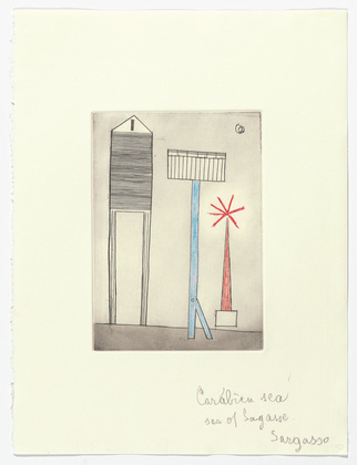 Louise Bourgeois. Plate 6 of 11, from the illustrated book, He Disappeared into Complete Silence, second edition. 1995-2003