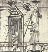 Louise Bourgeois. Plate 7 of 11, from the illustrated book, He Disappeared into Complete Silence, second edition. 1995