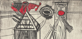 Louise Bourgeois. Plate 7 of 11, from the illustrated book, He Disappeared into Complete Silence, second edition. 1995