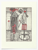 Louise Bourgeois. Plate 7 of 11, from the illustrated book, He Disappeared into Complete Silence, second edition. 1995-1999