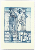 Louise Bourgeois. Plate 7 of 11, from the illustrated book, He Disappeared into Complete Silence, second edition. 1995-1999