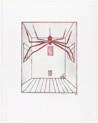 Louise Bourgeois. Spider, plate 11 of 11, from the illustrated book, He Disappeared into Complete Silence, second edition. 2001