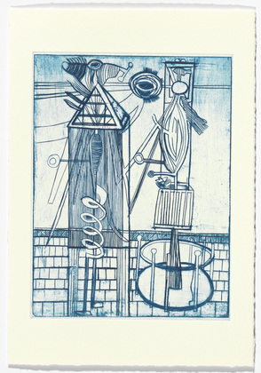Louise Bourgeois. Plate 7 of 11, from the illustrated book, He Disappeared into Complete Silence, second edition. 1995-1999