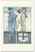 Louise Bourgeois. Plate 7 of 11, from the illustrated book, He Disappeared into Complete Silence, second edition. 1995-1999