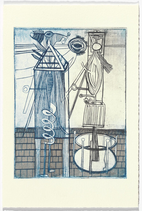 Louise Bourgeois. Plate 7 of 11, from the illustrated book, He Disappeared into Complete Silence, second edition. 1995-1999